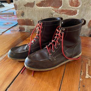 Sebago Dockside Boots, Dark Brown, Size 10.5